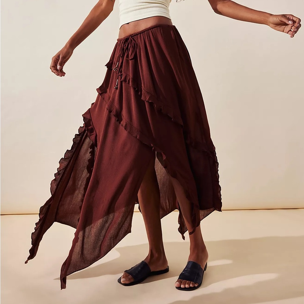 Free People Ambie Skirt - Chocolate Love